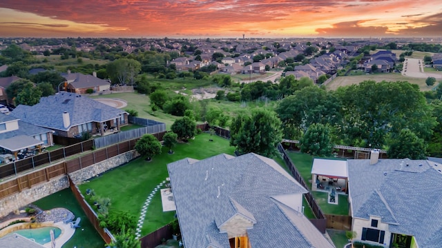 12400 Outlook Ave, Fort Worth, TX 76244 - aerial view at dusk of a residential view