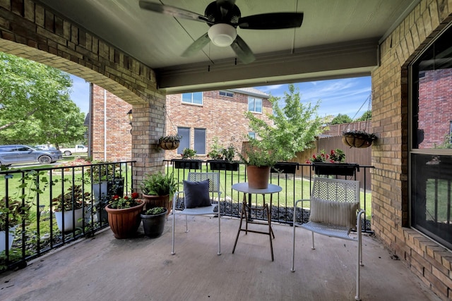 12400 Outlook Ave, Fort Worth, TX 76244 - view of patio / terrace with ceiling fan