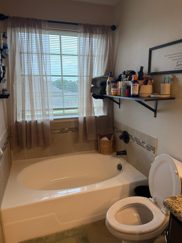 5001-5003 Sanger Circle Dr, Sanger, TX 76266 - full bath with toilet, a bath, and vanity