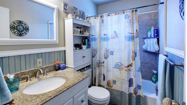 1307 Lakeshore Dr, Little Elm, TX 75068 - full bath with vanity, toilet, and shower / bath combo