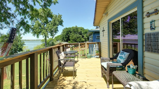 1307 Lakeshore Dr, Little Elm, TX 75068 - deck featuring a water view