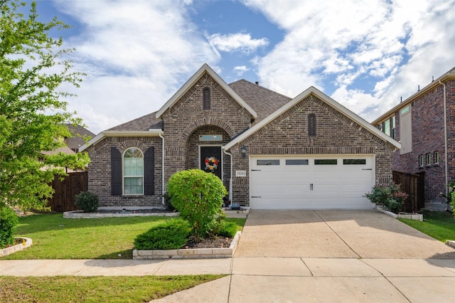 1926 Successful Dr, Wylie, TX 75098 - view of front of home featuring brick siding, concrete driveway, a garage, and roof with shingles