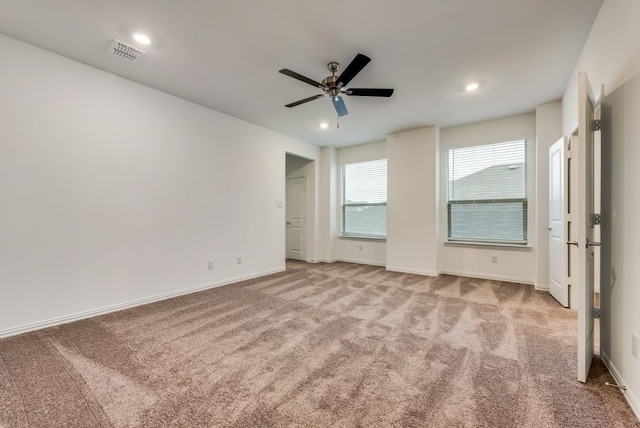 454 Lone Star Dr, Justin, TX 76247 - unfurnished bedroom with carpet flooring, recessed lighting, and a ceiling fan
