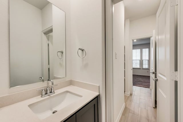 454 Lone Star Dr, Justin, TX 76247 - bathroom with vanity and baseboards