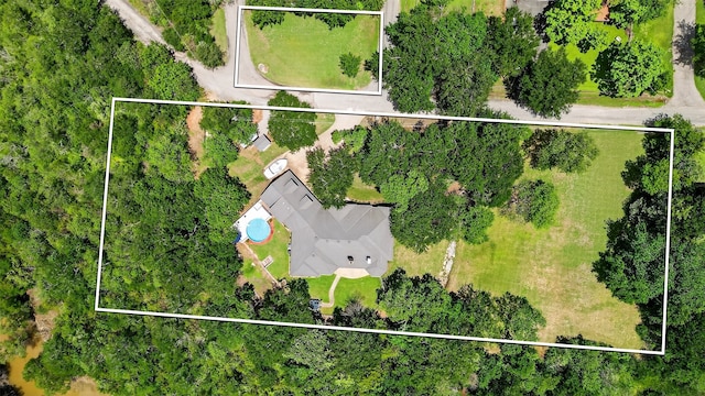 688 Lazy Acres Cir, Pottsboro, TX 75076 - aerial view of property's location with property parcel outlined