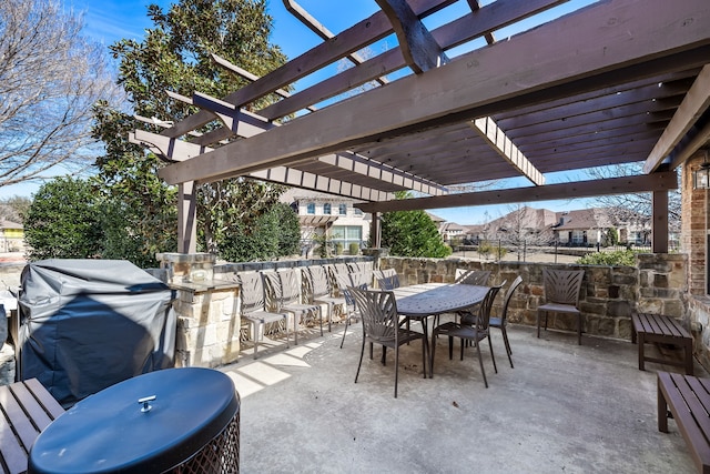 3075 Willow Grove Blvd Unit 2302, Mckinney, TX 75070 - view of patio with outdoor dining area and a pergola