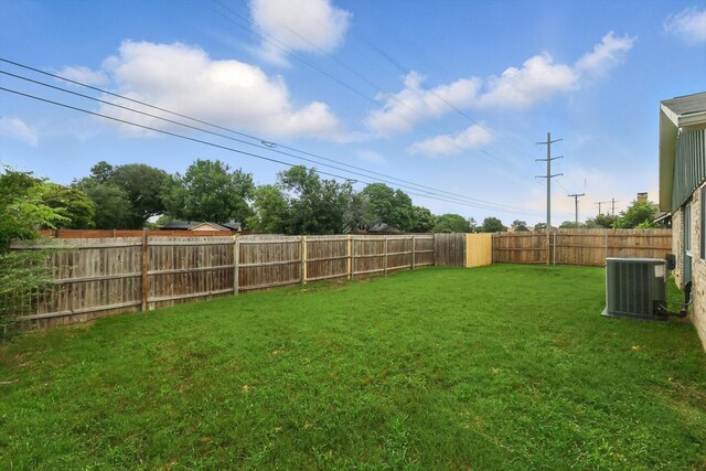 3217 Redwood St, Bedford, TX 76021 - rear view of house featuring central air condition unit, a patio, a chimney, brick siding, and board and batten siding