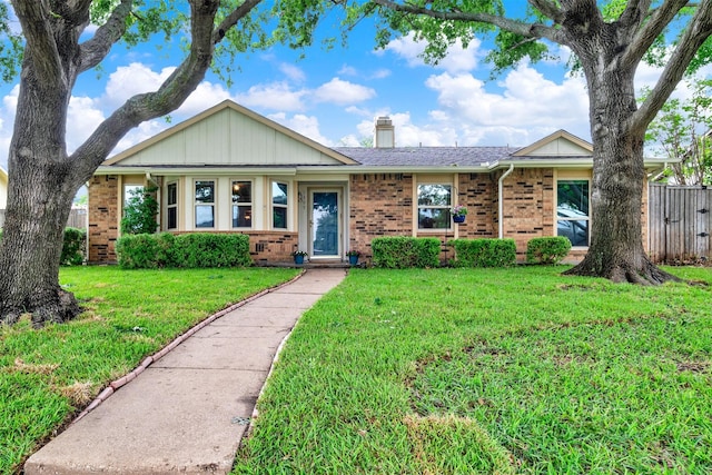 1305 Jabbet Dr, Plano, TX 75025 - single story home with brick siding and a chimney