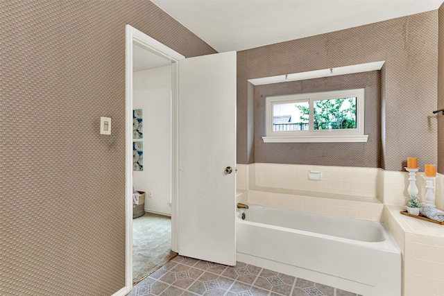 1305 Jabbet Dr, Plano, TX 75025 - full bath with a bath and tile patterned flooring