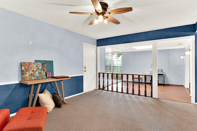 1305 Jabbet Dr, Plano, TX 75025 - sitting room with carpet and ceiling fan