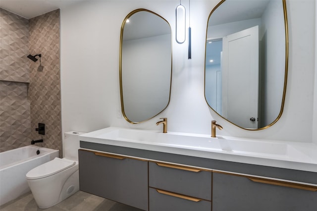 4322 Sexton Ln, Dallas, TX 75229 - full bath featuring vanity, toilet, and washtub / shower combination