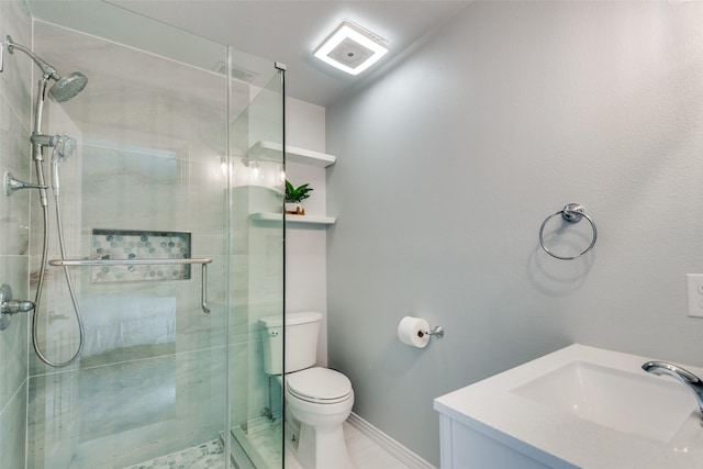 711 Majestic Oaks Dr, Oak Point, TX 75068 - bathroom with a stall shower and vanity
