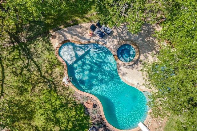 711 Majestic Oaks Dr, Oak Point, TX 75068 - drone / aerial view of a pool