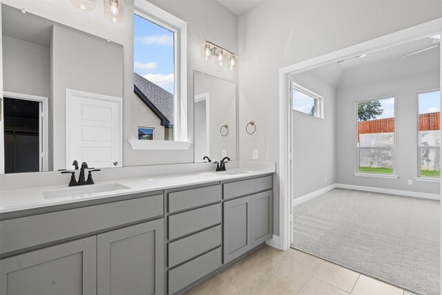 207 Mitchell Dr, Glen Rose, TX 76043 - full bath with double vanity and tile patterned flooring