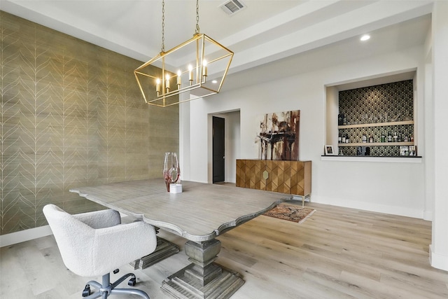 5901 Westworth Falls Way, Westworth Village, TX 76114 - dining area with a chandelier and wood finished floors