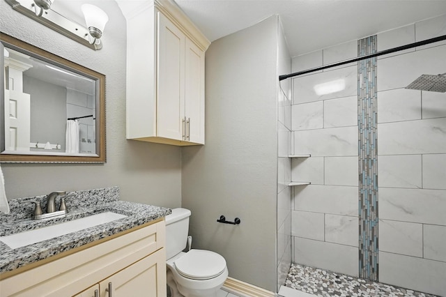1700 N Preston St, Ennis, TX 75119 - bathroom with vanity and tiled shower