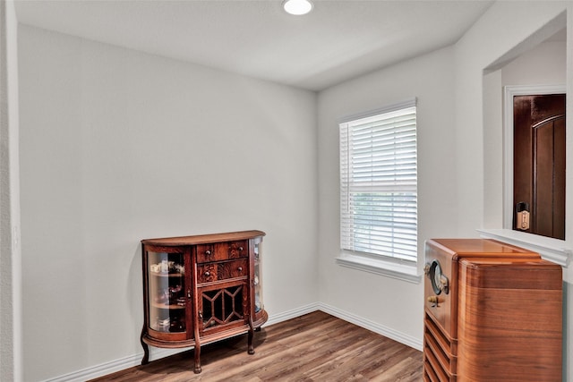 7668 Monument Dr, Little Elm, TX 76227 - home office with wood finished floors and baseboards