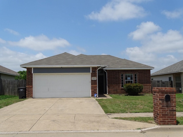 2013 Alanbrooke Dr, Fort Worth, TX 76140 - single story home featuring brick siding, a garage, driveway, and a shingled roof