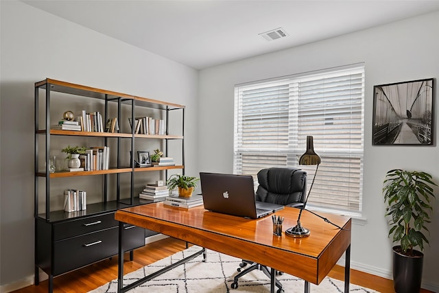 545 Oakmoss St, Little Elm, TX 76227 - office area with wood finished floors and baseboards