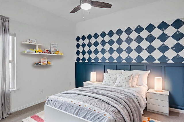 545 Oakmoss St, Little Elm, TX 76227 - bedroom with light carpet and a ceiling fan