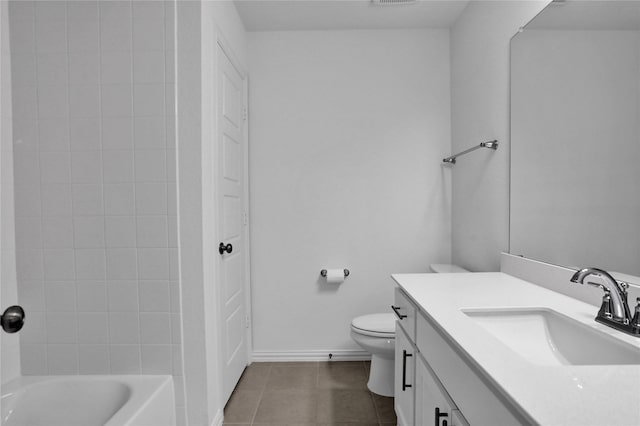 545 Oakmoss St, Little Elm, TX 76227 - bathroom featuring vanity, tile patterned floors, and tub / shower combination