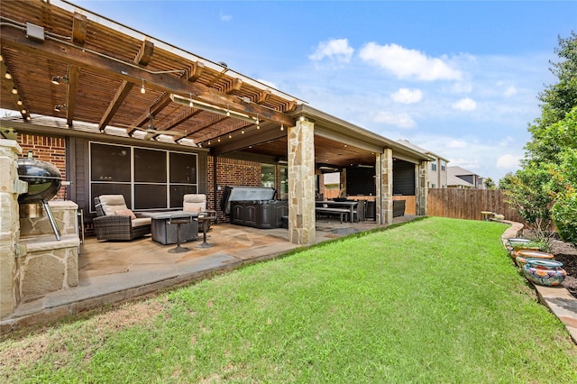 1021 Tara Dr, Burleson, TX 76028 - view of yard featuring a patio and a pergola