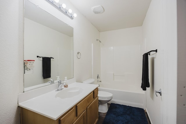 3428 Baby Doe Ct, Fort Worth, TX 76137 - bathroom with toilet, vanity, and shower / tub combination