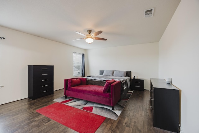 3428 Baby Doe Ct, Fort Worth, TX 76137 - bedroom featuring dark wood-style flooring and ceiling fan