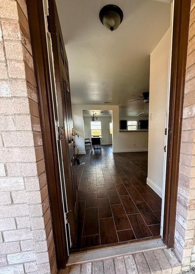 2056 Pecan Creek Dr, Mesquite, TX 75181 - hallway featuring wood-type flooring and baseboards