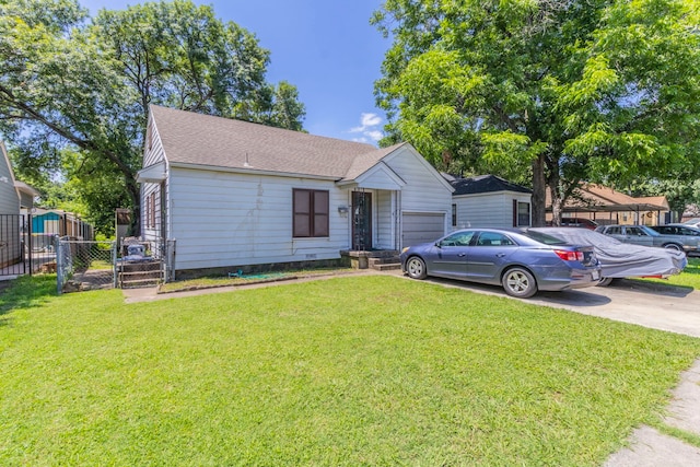1213 Pine St, Grand Prairie, TX 75050 - view of front of house featuring a garage, driveway, roof with shingles, and a gate