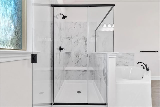 701 Winecup Way, Midlothian, TX 76065 - full bathroom with a garden tub and a stall shower