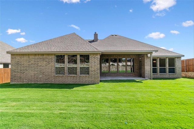 701 Winecup Way, Midlothian, TX 76065 - rear view of house featuring a patio area, brick siding, and a shingled roof