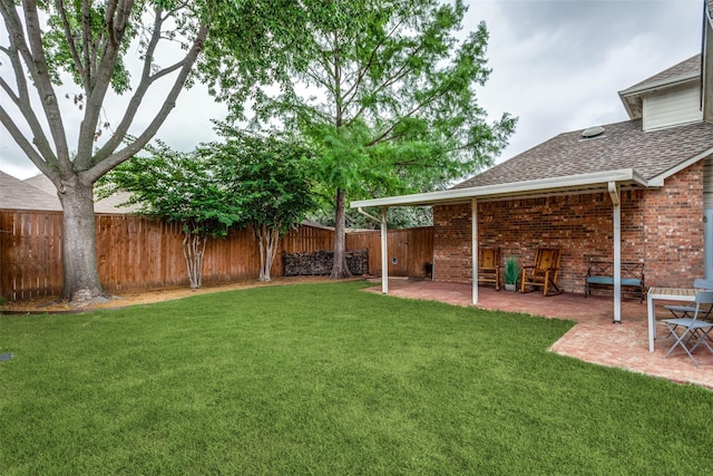 11268 Covey Ln, Frisco, TX 75035 - view of front of home with brick siding, a front lawn, a chimney, and roof with shingles