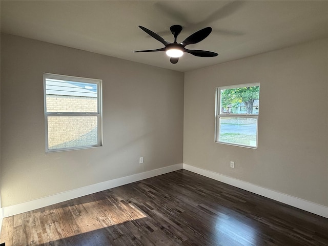 7118 Arborcrest Dr, Dallas, TX 75232 - unfurnished room featuring dark wood finished floors and a ceiling fan