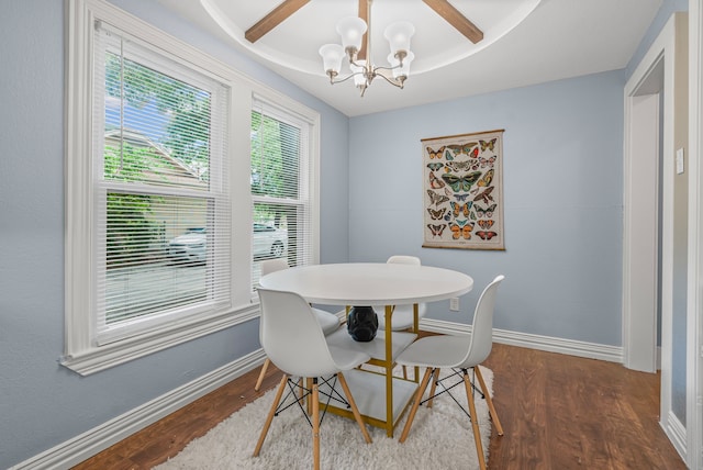 211 Second St, Denton, TX 76201 - dining space with a chandelier and wood finished floors
