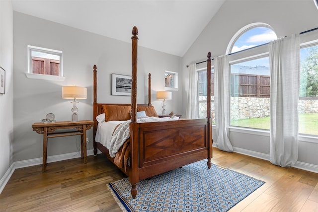 1924 Grey Bark St, Fort Worth, TX 76008 - bedroom featuring wood finished floors and vaulted ceiling