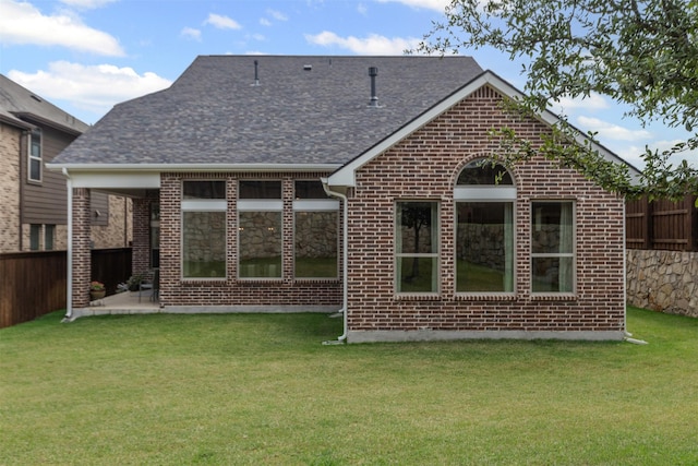 1924 Grey Bark St, Fort Worth, TX 76008 - back of house with brick siding, a patio area, and roof with shingles