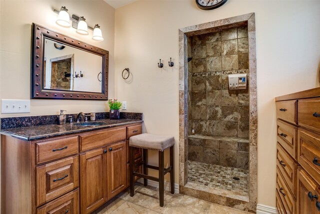 10040 Brinwood Dr, Wills Point, TX 75169 - full bath featuring vanity and a tile shower