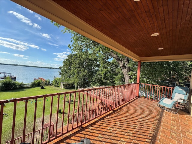 10040 Brinwood Dr, Wills Point, TX 75169 - deck featuring a water view and a yard