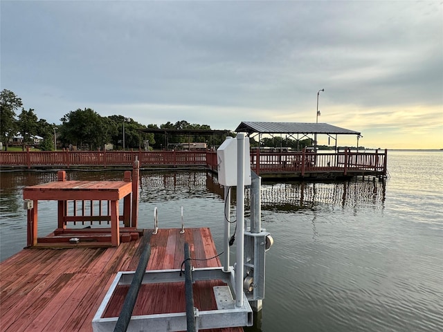 10040 Brinwood Dr, Wills Point, TX 75169 - dock area featuring a water view and boat lift