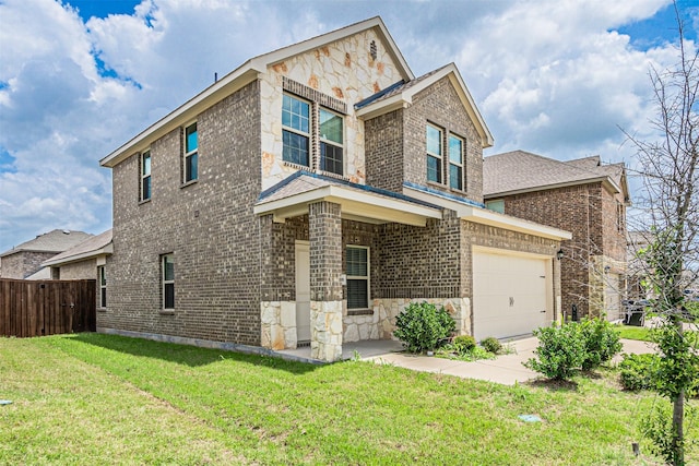 3233 Perman Dr, Mesquite, TX 75126 - view of front of house with brick siding, stone siding, and roof with shingles