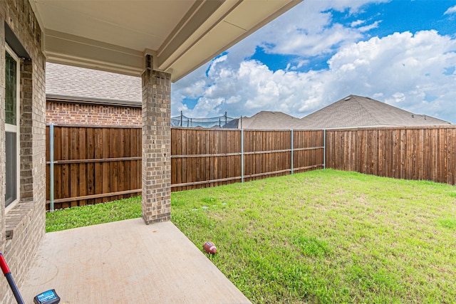 3233 Perman Dr, Mesquite, TX 75126 - fenced backyard featuring a patio area