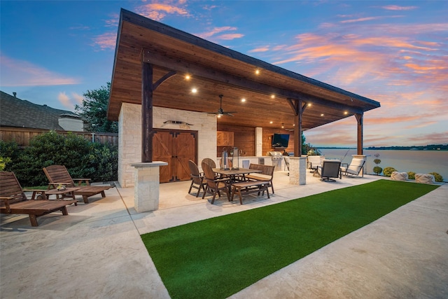 12624 Lake Shore Ct N, Fort Worth, TX 76179 - view of patio with ceiling fan