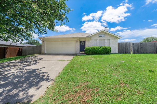 202 Lancelot Dr, Weatherford, TX 76086 - ranch-style home with an attached garage, brick siding, and driveway