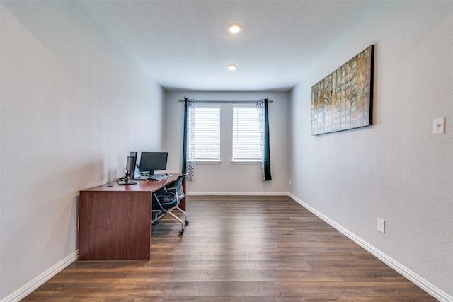 309 Jenkinson Dr, Fate, TX 75189 - office space featuring dark wood finished floors and baseboards