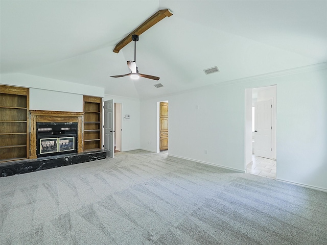 9101 Westwood Shores Dr, Fort Worth, TX 76179 - unfurnished living room with carpet and ceiling fan