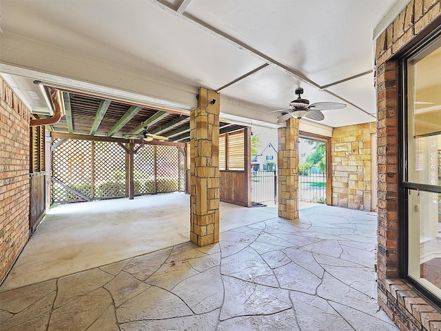 9101 Westwood Shores Dr, Fort Worth, TX 76179 - view of patio / terrace featuring a ceiling fan