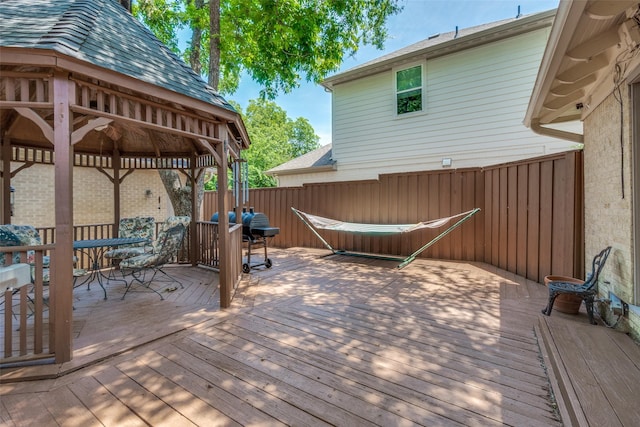448 Parkhurst Dr, Dallas, TX 75218 - wooden terrace with a gazebo and outdoor dining space