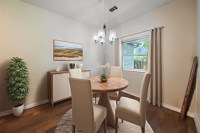 113 N W A Allen Blvd, Wylie, TX 75098 - dining space featuring a chandelier and dark wood-type flooring