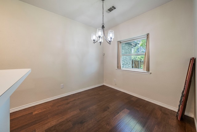 113 N W A Allen Blvd, Wylie, TX 75098 - empty room with a chandelier and dark wood-type flooring